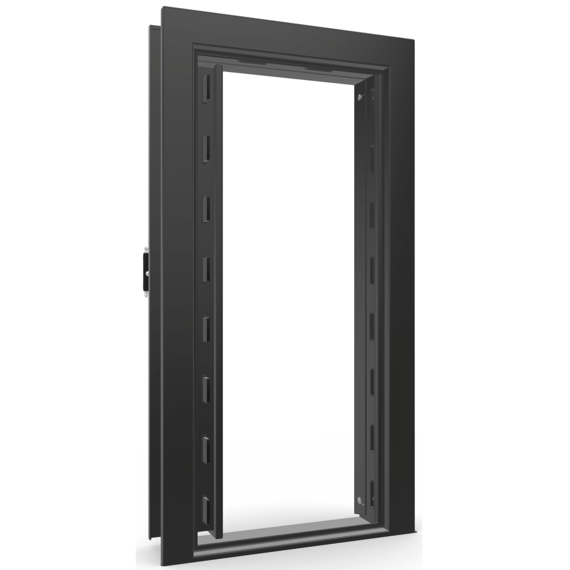 Vault Door Series | In-Swing | Left  Hinge | Black Gloss | Electronic Lock - open