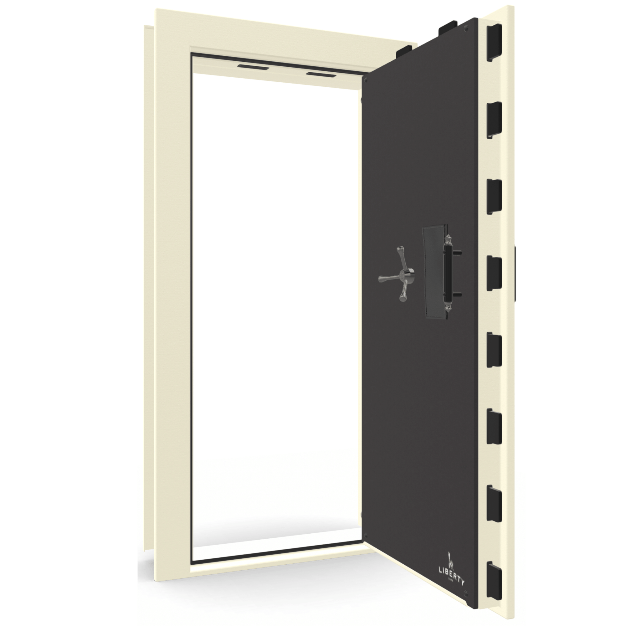 Vault Door Series | Out-Swing | Right  Hinge | White Marble | Electronic Lock - open