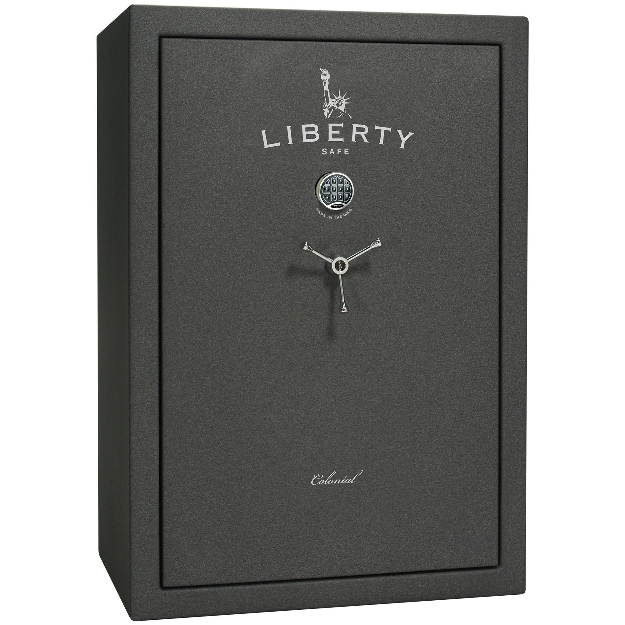 Colonial Series | Level 4 Security | 75 Minute Fire Protection | 35 | DIMENSIONS: 60.5"(H) X 42”(W) X 22"(D*) | Granite Textured | Electronic Lock - closed