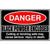 Accessory - Security - Sticker - Danger Black Powder Enclosed - Single